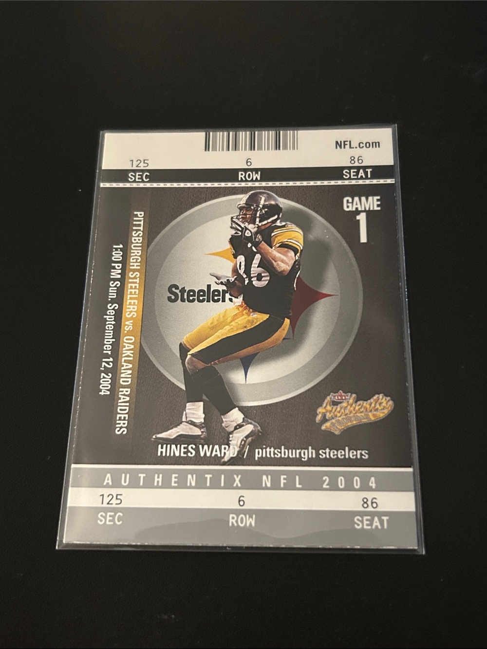2004 Fleer Authentix #53 Hines Ward Pittsburgh Steelers